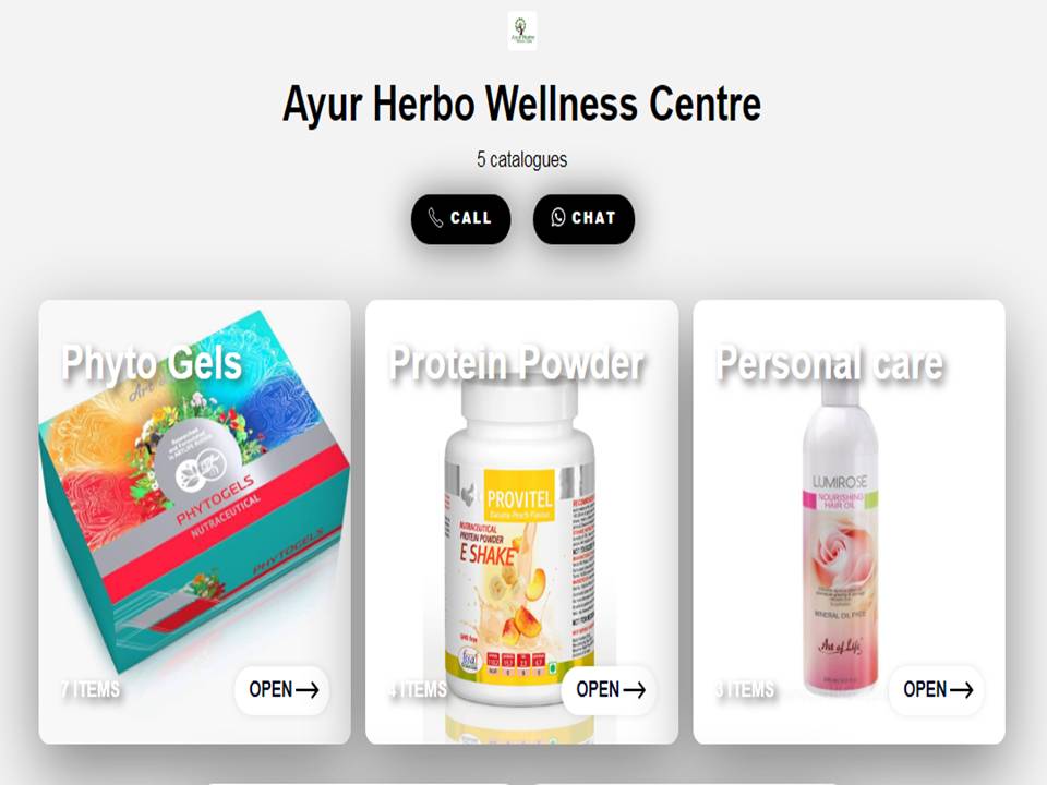 Ayur Herbo Catalog to order Artlife Products online